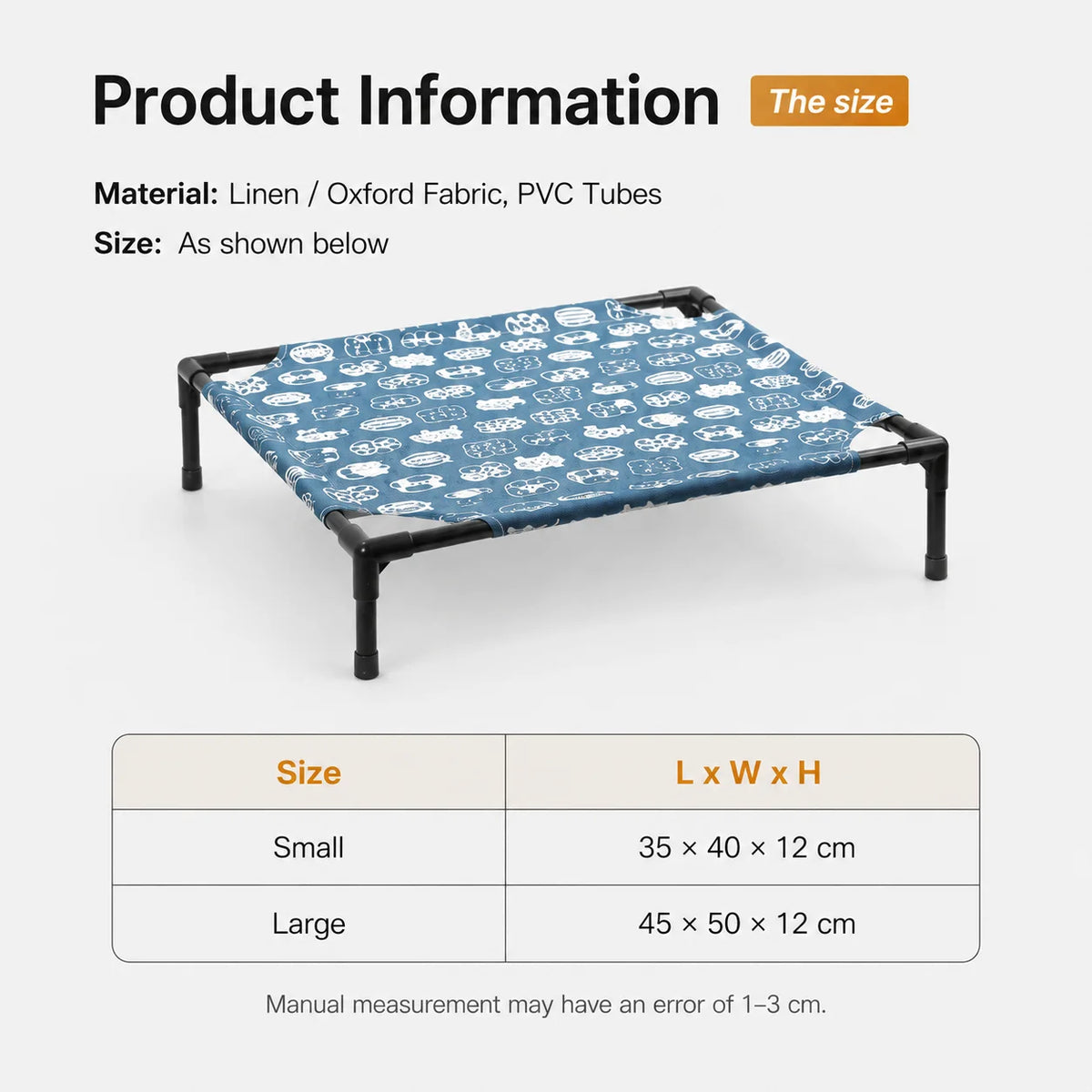 Pet Camping Bed Elevated Bed for Dogs Folding PUppy Camping Bed