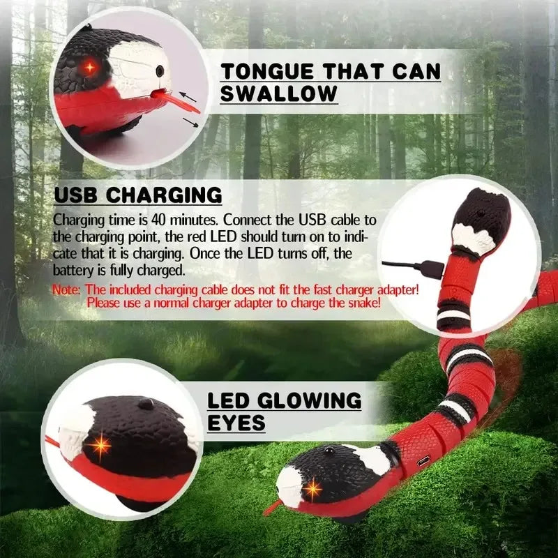 Smart Sensing Interactive Cat Toys Automatic Eletronic Snake Cat