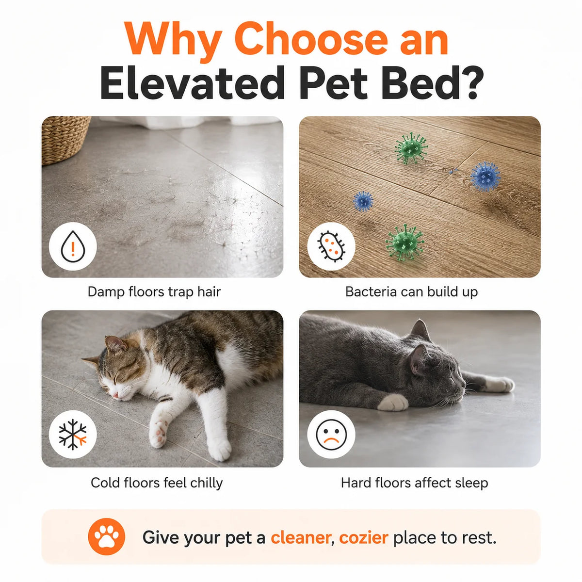 Pet Camping Bed Elevated Bed for Dogs Folding PUppy Camping Bed