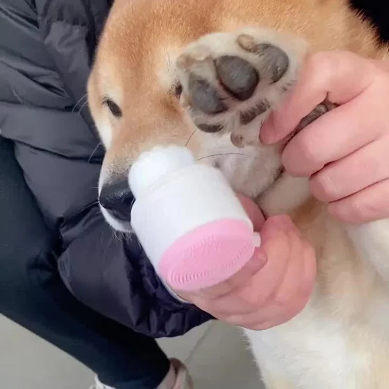 Pet Paw Cleaning Brush, Dog Foot Washer Silicone Double-Sided