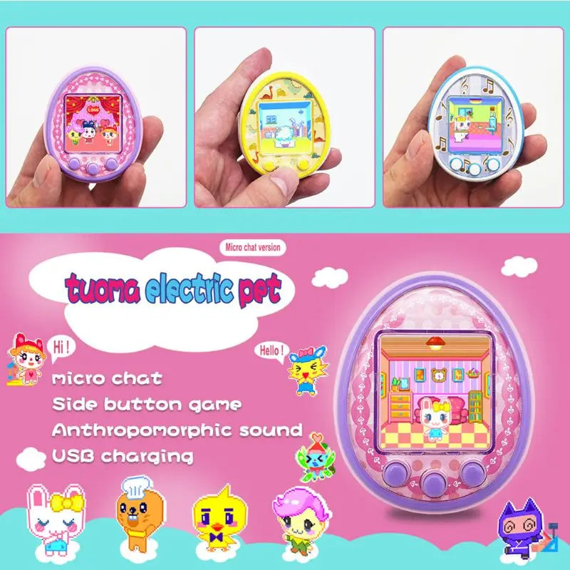 Mini Electronic Pets 8 Pets in 1 Virtual Cyber USB Charging Micro Chat Pet