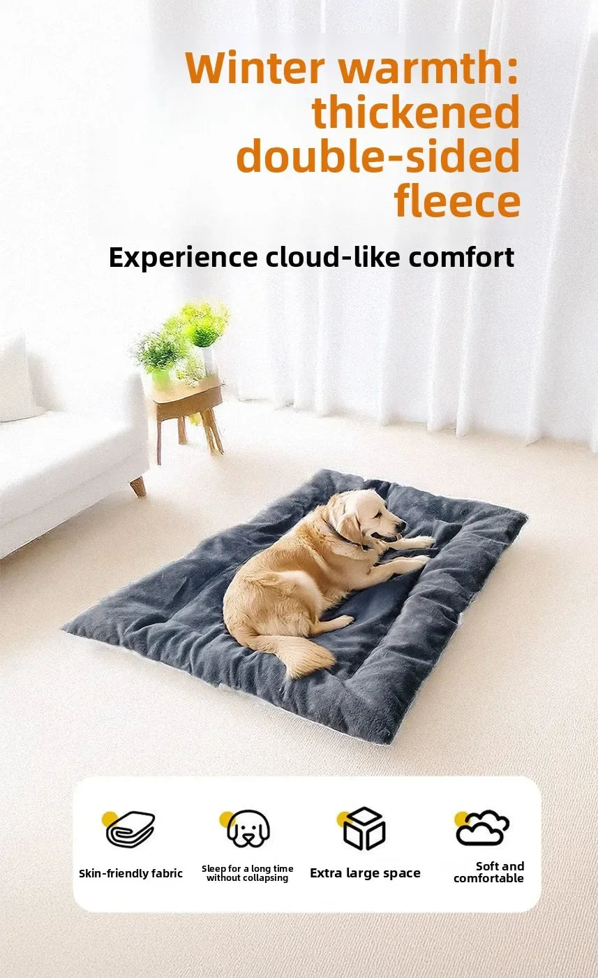 Large Size Dog Bed Mat Sleeping Pad For Winter Use Keep Warm