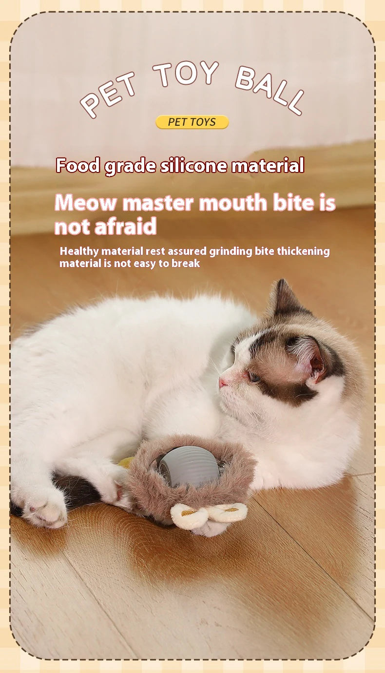 Cat Toys Intelligent Automatic Teasing Ball Silent Irregular