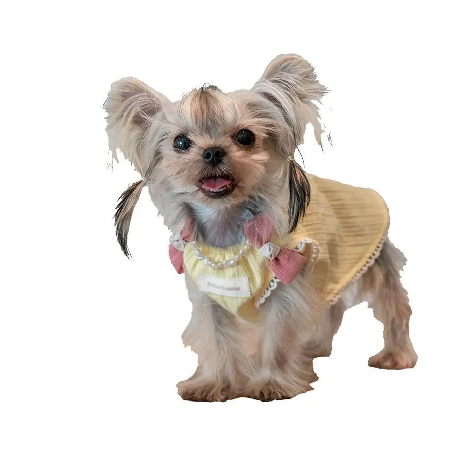Pet Spring and Autumn Ice Cream Sleepwear Small Dog Teddy Clothing