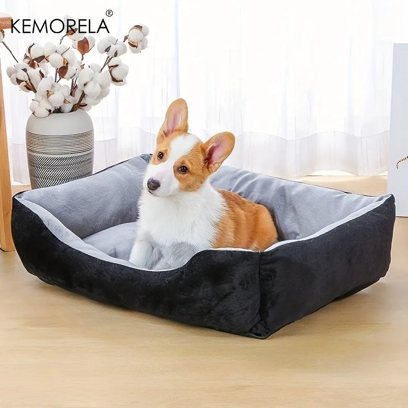 Orthopedic Plush Dog Bed High Rebound Comfortable Support White Pp