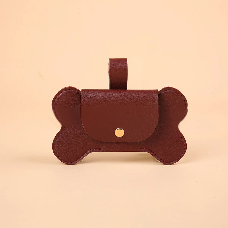 Faux Leather Portable Waste Bag Dispenser