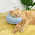 Cat Small Pillow Super Soft Half Donut Pet Calming Toy Joint