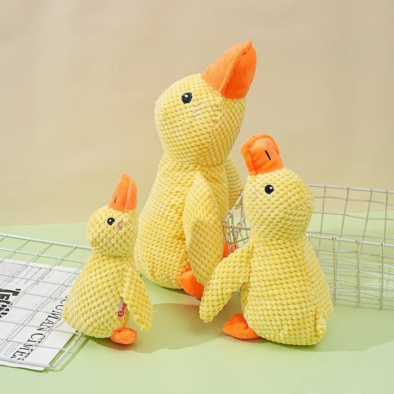 Little Yellow Duck Dog Toy Plush Companion Sleep, Bite Resistant