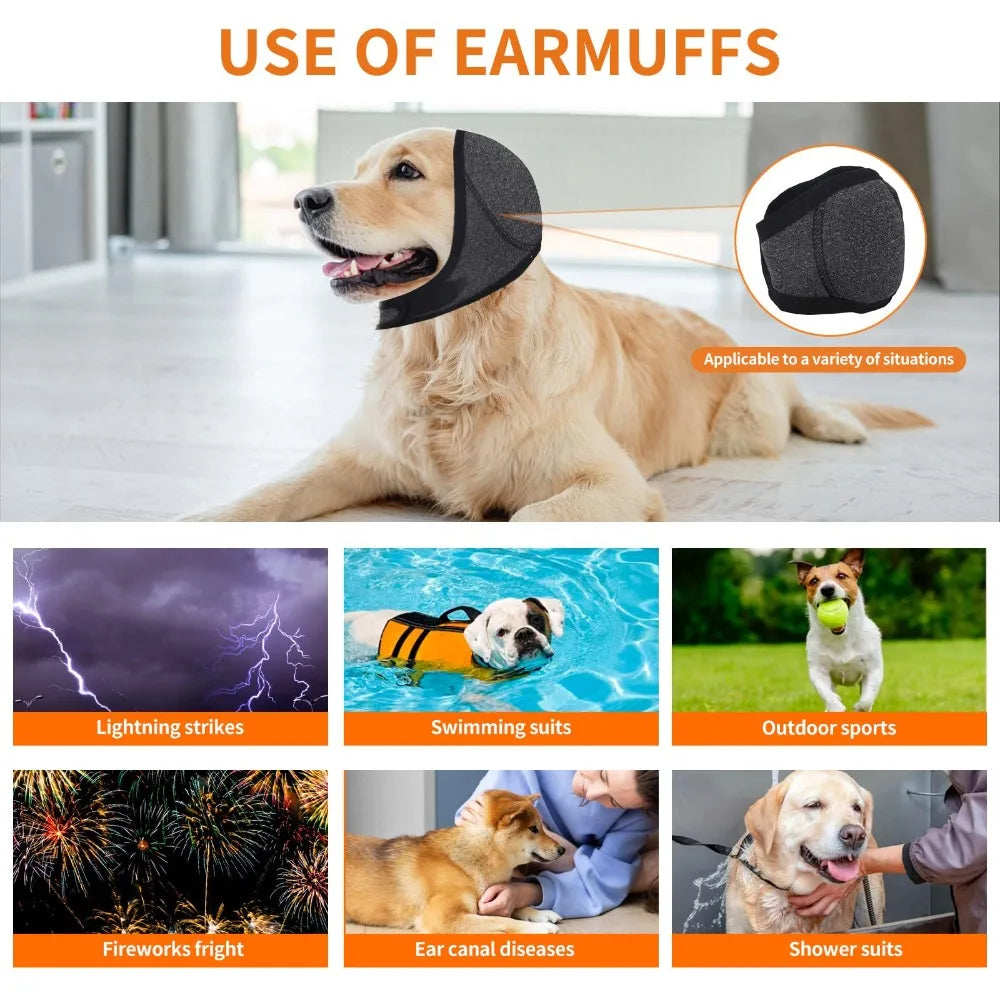 Anxiety Relief Dog Ear Protection Waterproof Muffs Noise Reducing