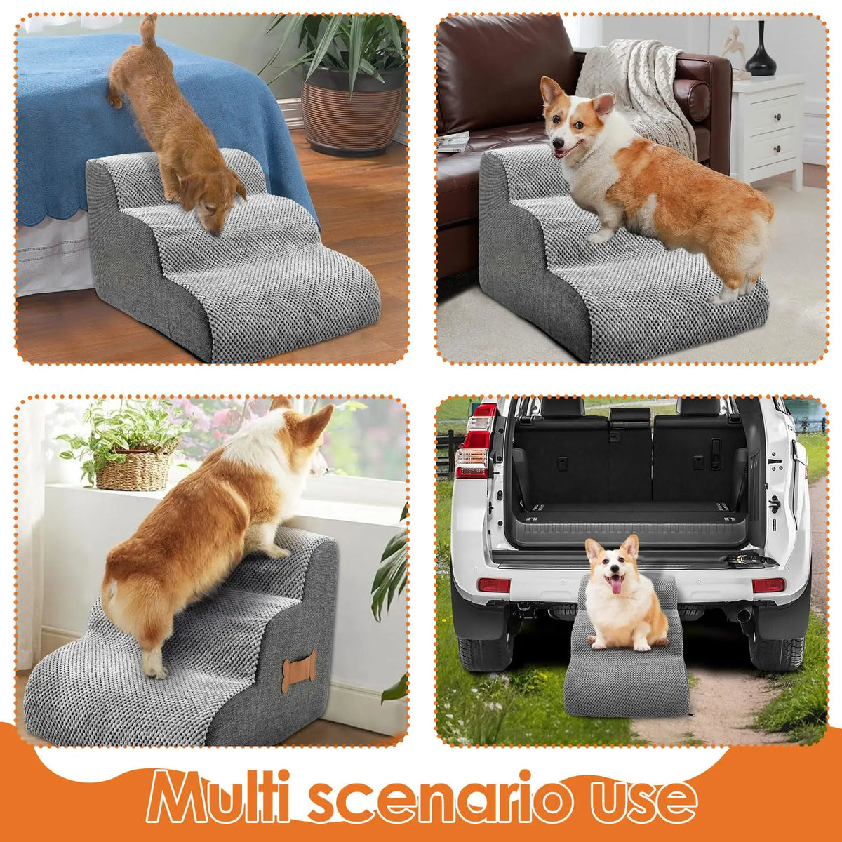 Ladder Dogs Pets Bone Handle Puppys Stairs Beside Sofa Bed Ramp