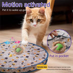 Smart Interactive Cat Toys Ball Fast Rolling in Pouch Hide and