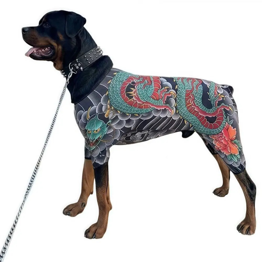 Creativity Four Seasons Dog Cat Tattooed Vest Funny Breathable Pet