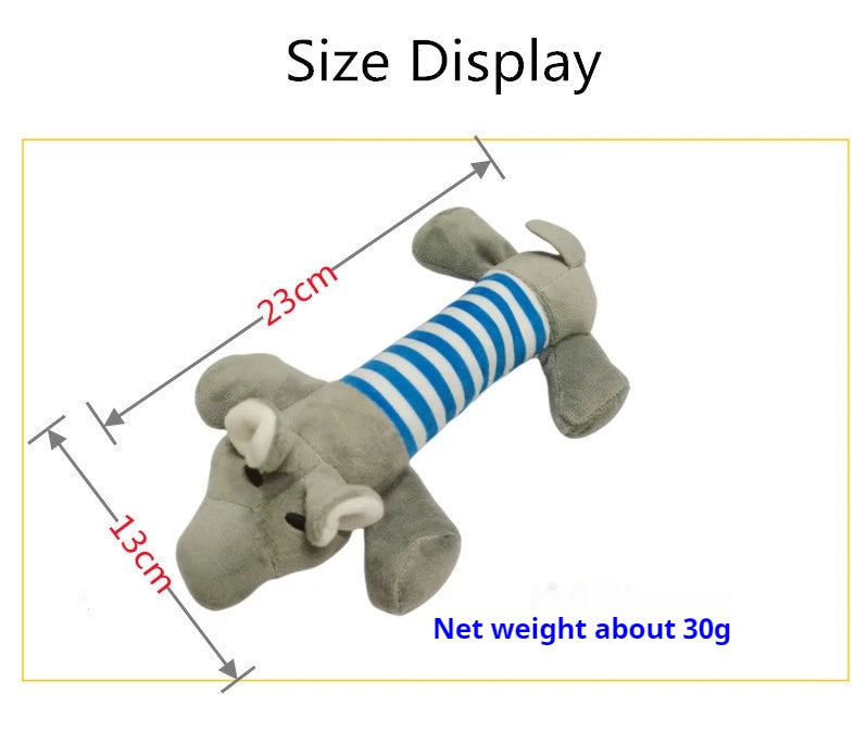 Striped Elephant, Duck, Pig Dog Chewing Toys