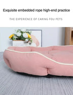 Dog Bed Orthopedic Plush Calming Sofa Pet Bed Donut Nest Soft