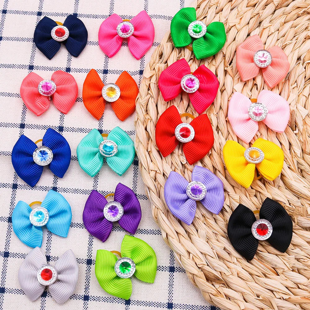 Dog Grooming Hair Bows Dog Bows Mix Colours Small