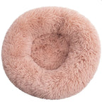 Round Pet Bed for Large Dog Bed Donut Long Plush Cat Bed for
