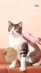 3 in 1 Pet Electric Steam Brush Cat and Dog Cleaning Spray Massage