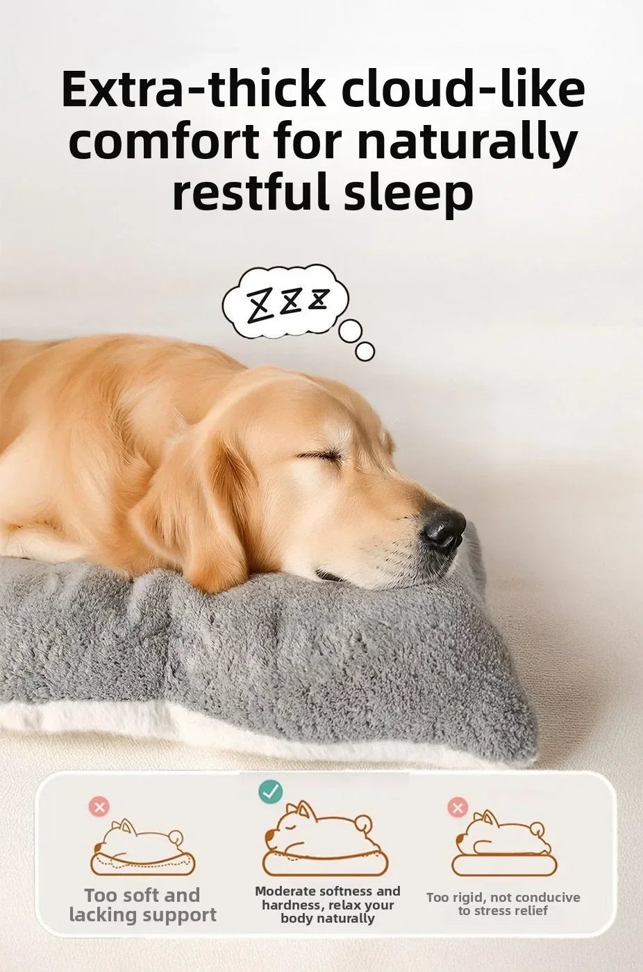 Large Size Dog Bed Mat Sleeping Pad For Winter Use Keep Warm