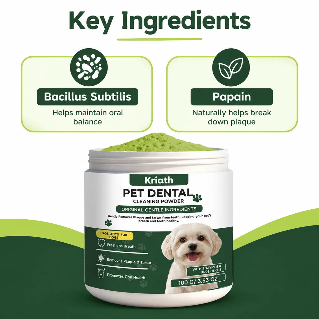 Dog Dental Care Powder Cat Breath Freshener Plaque Tartar Control Pet Oral Hygiene Natural Enzyme Teeth Cleaning Healthy Gums