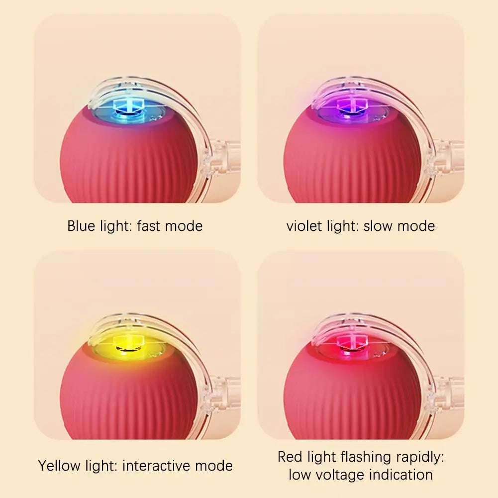 Cat Interactive Ball Toys Automatic Rolling Ball Faux Tail