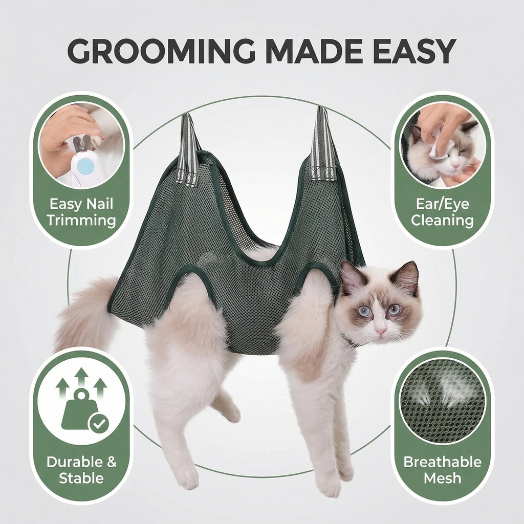 Cats Grooming Hammock Cat Dog Nail Trimming Restraint Bag