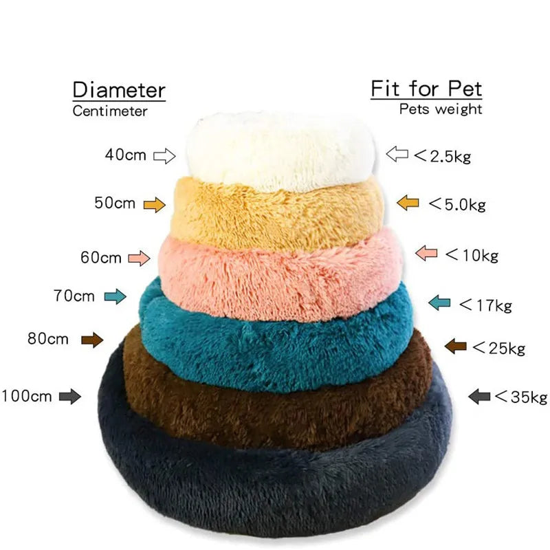 40-110Cm Round Pet Bed For Large Dog Bed Super Soft Cat Bed Long