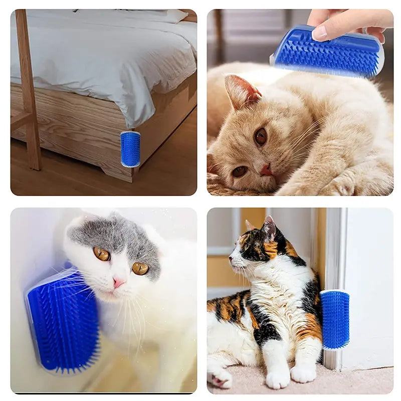Massage Pet Cat Brush Corner Scrape Hair Removal Beauty Clean