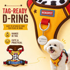 Comfortable Breathable Mesh-Lined Printed Pet Harness with