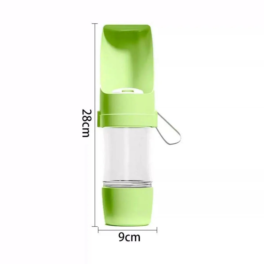 Portable Water Bottle with Food Container for Dogs