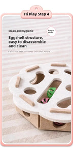 Cat PUzzle Toy Felt PUzzle Box Cat Exercise Toy with Ball Indoor