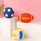 Dog Ball Toy for Small Medium Large Dogs Cat PUppy Squeaky Rugby