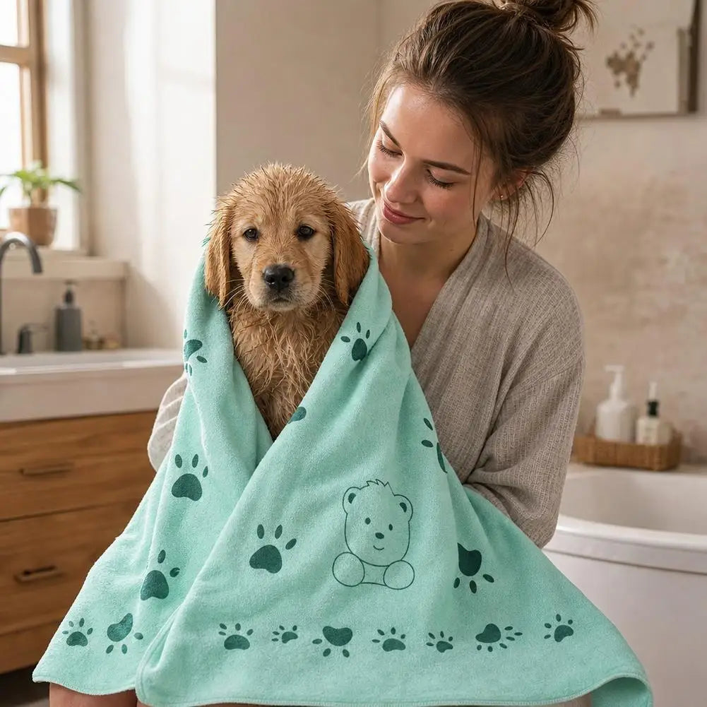 Quick-Drying Microfiber Dog Towel ABSorbent Pet Bath Product
