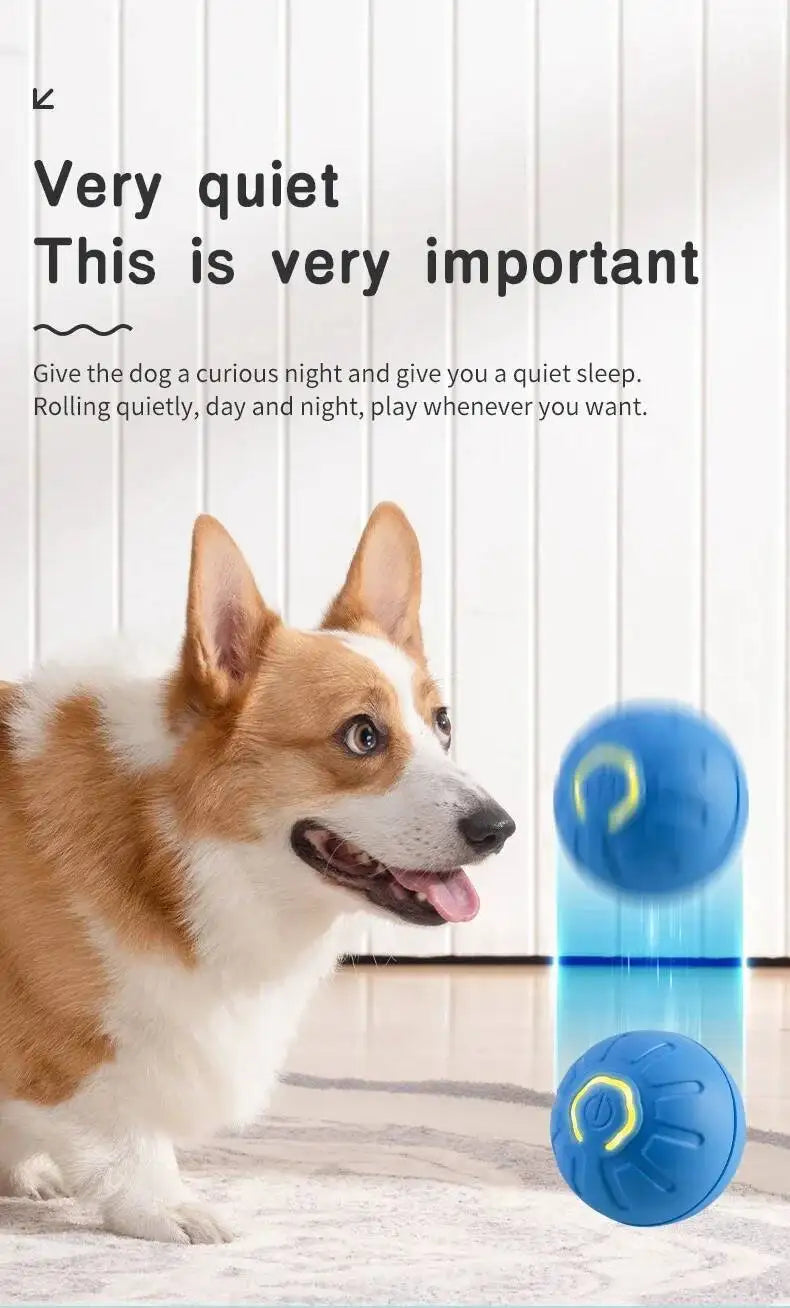 Smart Dog Toy Ball Electronic Interactive Pet Toy Moving Ball Usb