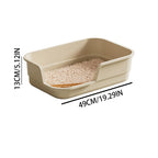 Semi Enclosed Cat Litter Box Anti Splashing Cat Toilet Sand Box