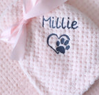 Dog / Cat Blanket- Personalised Dog Blanket - PUppy Blanket - Paw