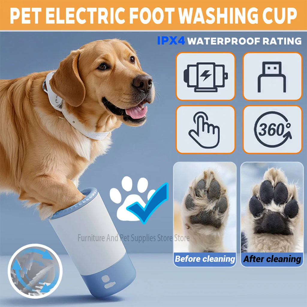 Pet Foot Washing Machine Electric Pet Paw Cleaner Automatic Dog