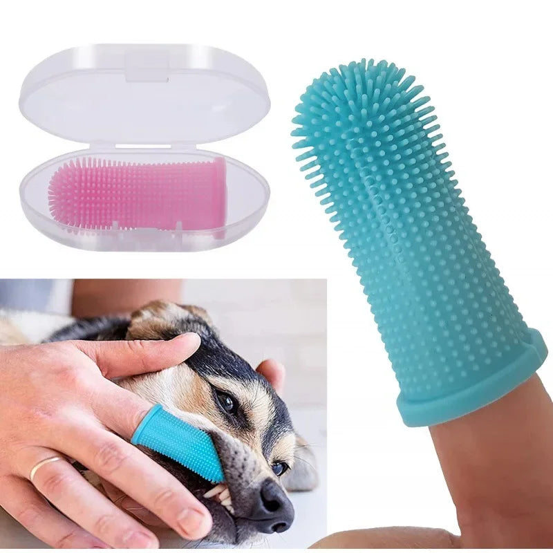 Super Soft Pet Finger Toothbrush for Dog and Cat Teeth Cleaning