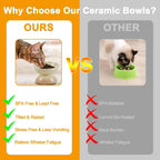 Ceramic Elevated Cat Bowls Tilted Cat Food Bowl Dish Pet Feeder
