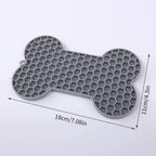 Dog Slow Food Pad Bone Silicone Pet Licking Pad Mat Placemats