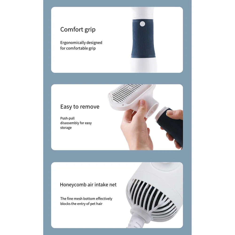 3In1 Pet Dog Dryer Quiet Dog Hair Dryers and Comb Brush Grooming