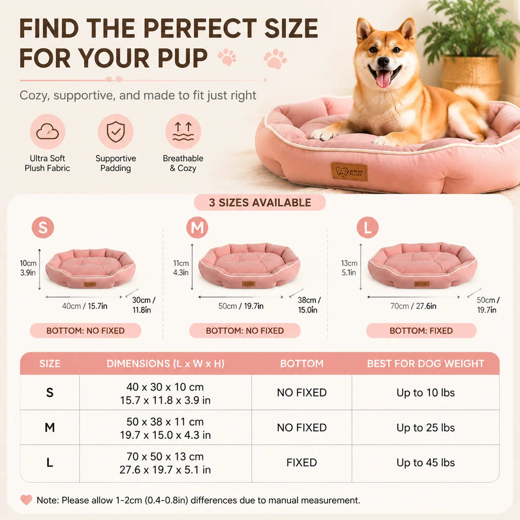 Dog Bed Orthopedic Plush Calming Sofa Pet Bed Donut Nest Soft