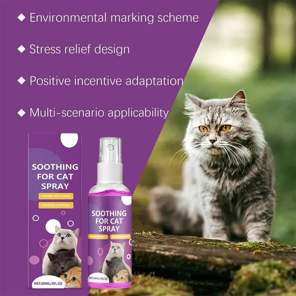 Pet Calming Spray Pet Pheromone Cat Emotional Soothing Spray Anti Stress Non-irritating Health Cleaning Supplies For Cats