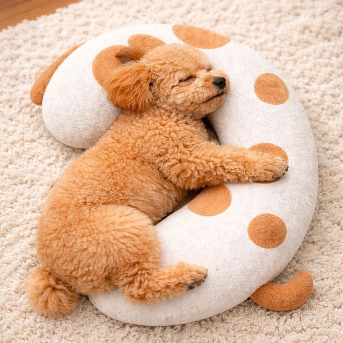 Dog Bed Pillow Soft Breathable Fabric Protects Spine Suitable