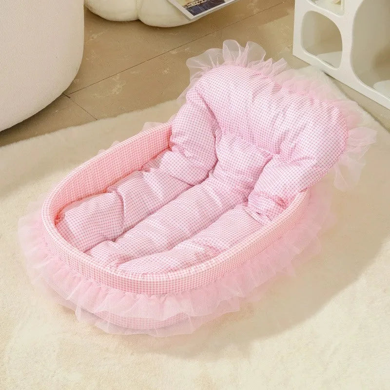 Cat Nest Macaroon Colour Small Dog Kennel Removable Washable Four