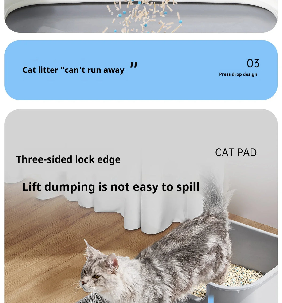 Large Size Cat Litter Mat-Advanced Honeycomb Double Layer