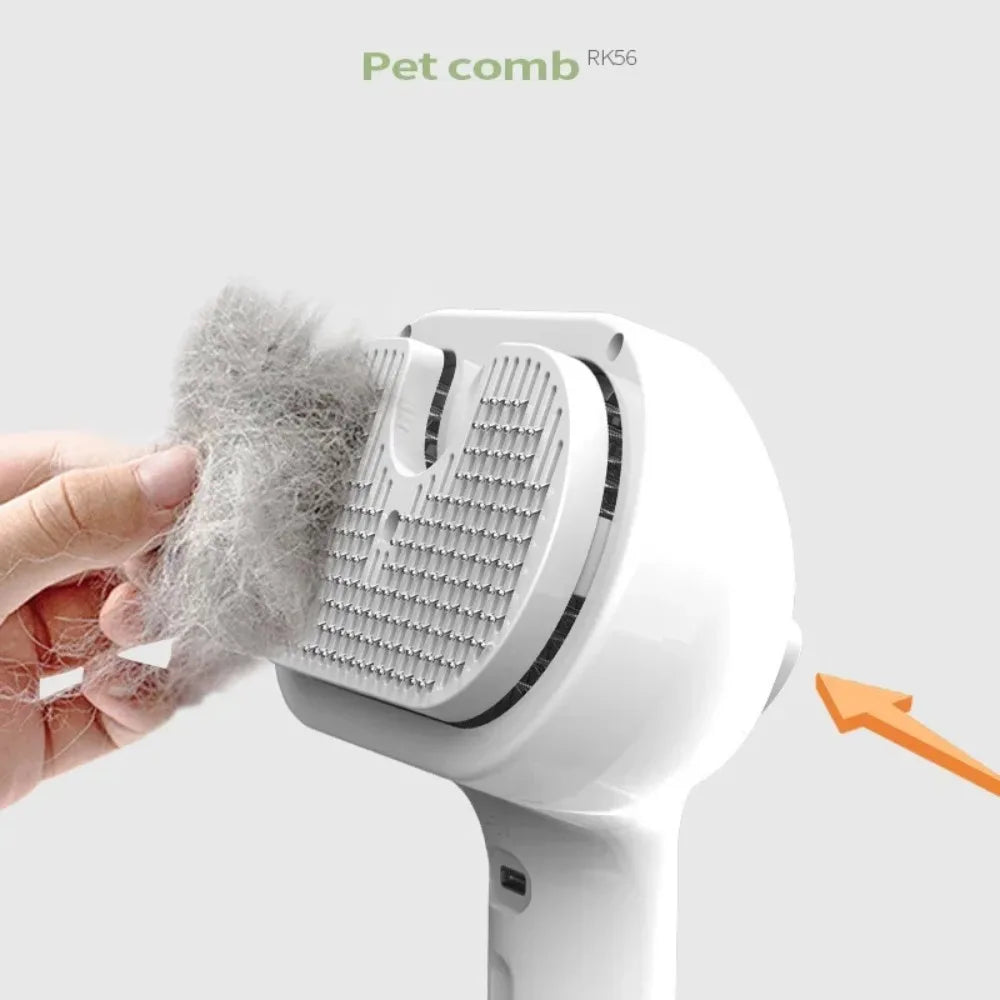 Upgraded Pet Steam Brush Spray Grooming Comb Hair Removal Cleaning