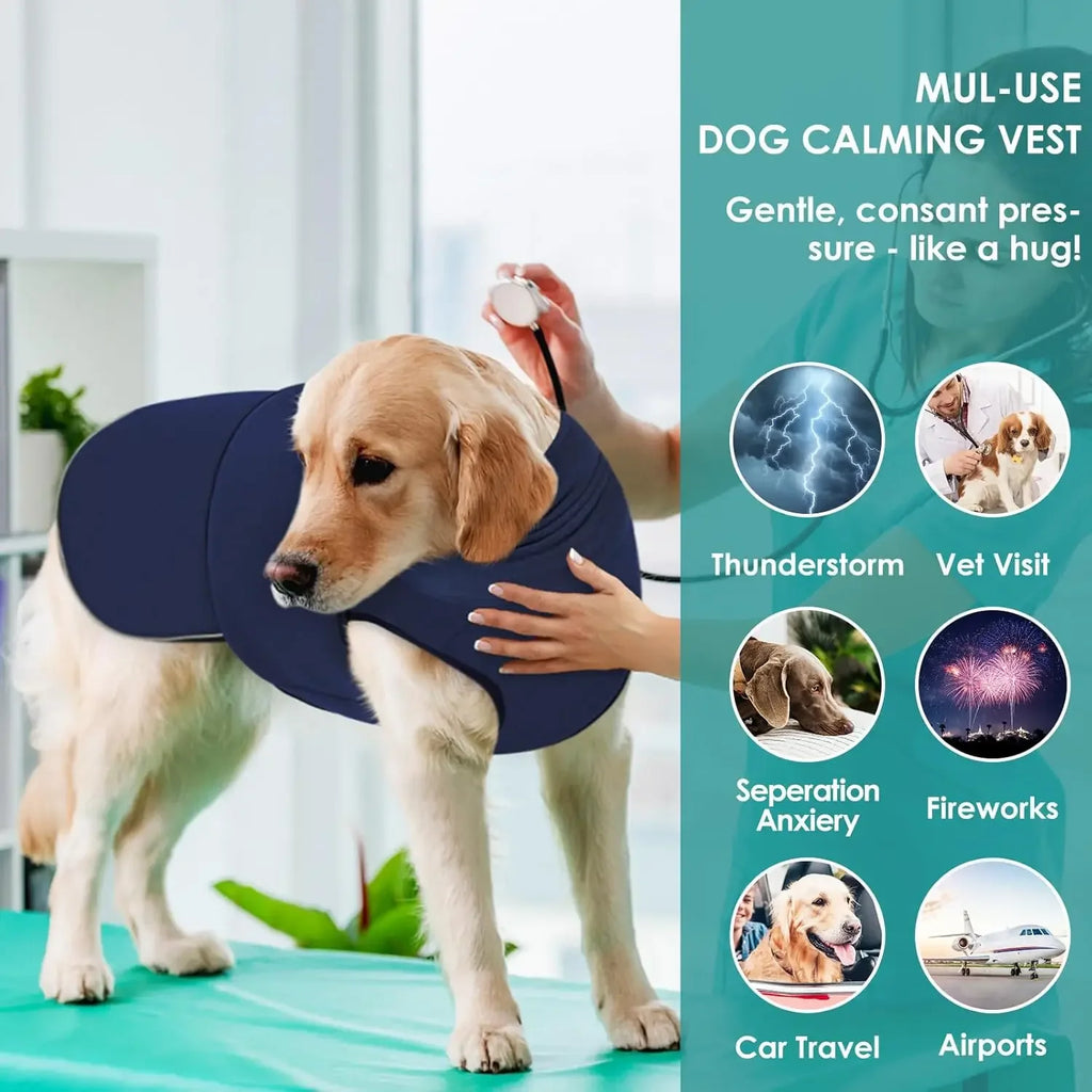 Dog Anxiety Vest,Thunder Jacket For Large Dog Calming Jacket With