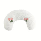New 2026 Cat Moon Shaped Pillow Super Soft Plush Half Donut Pillow