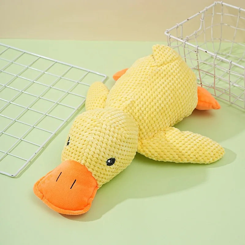 Little Yellow Duck Dog Toy Plush Companion Sleep, Bite Resistant