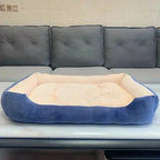 Large Pet House Dog Bed Cat Mat Long Plush Deep Sleeping Warm Soft